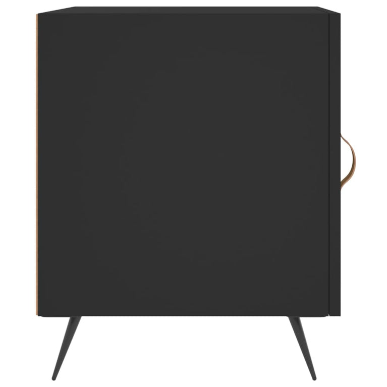 Nachtkastjes 2 st 40x40x50 cm bewerkt hout zwart MeubelReus