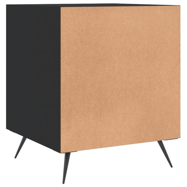 Nachtkastjes 2 st 40x40x50 cm bewerkt hout zwart MeubelReus