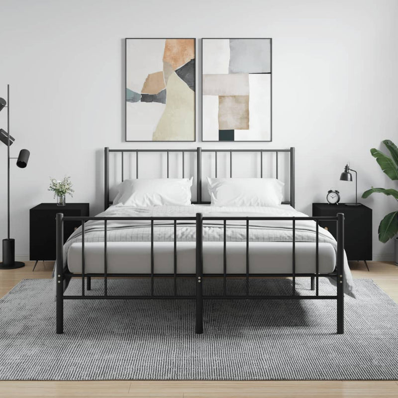 Nachtkastjes 2 st 40x40x50 cm bewerkt hout zwart MeubelReus