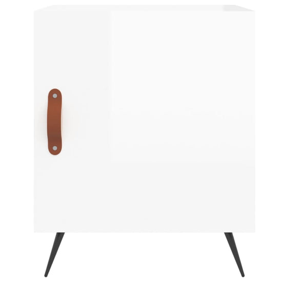 Nachtkastjes 2 st 40x40x50 cm bewerkt hout hoogglans wit MeubelReus