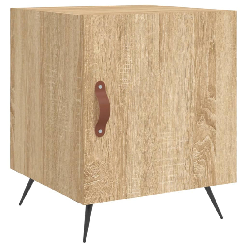Nachtkastje 40x40x50 cm bewerkt hout sonoma eikenkleurig MeubelReus