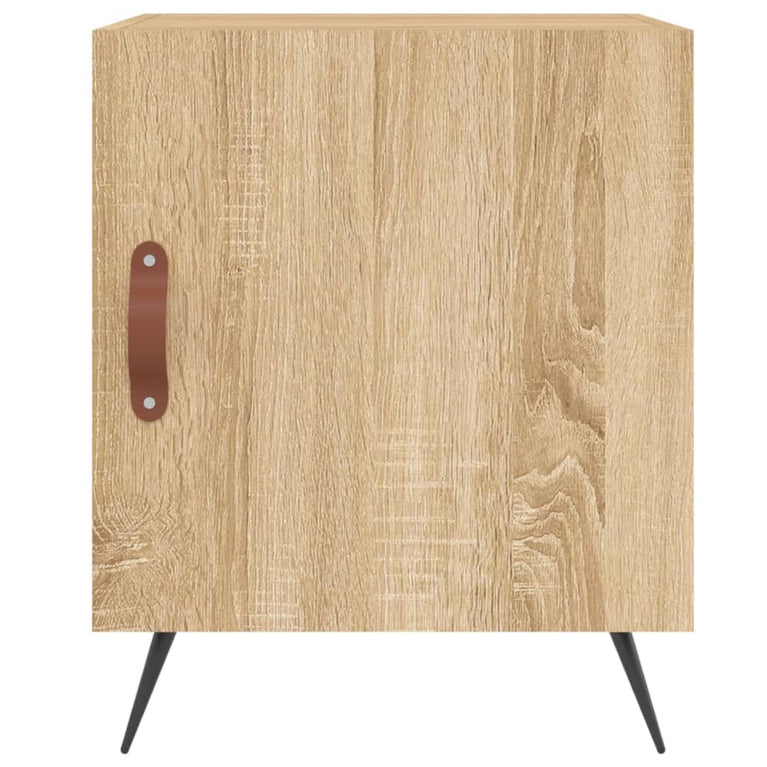 Nachtkastje 40x40x50 cm bewerkt hout sonoma eikenkleurig MeubelReus