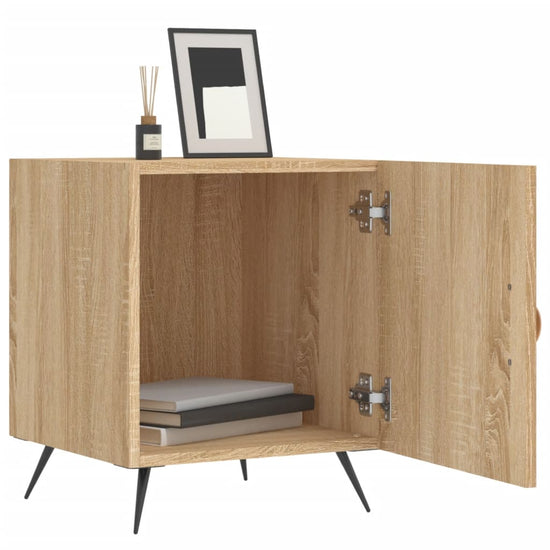 Nachtkastje 40x40x50 cm bewerkt hout sonoma eikenkleurig MeubelReus