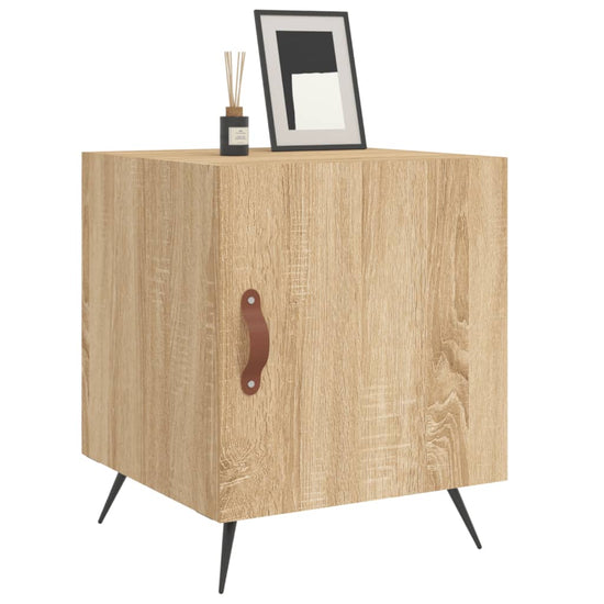 Nachtkastje 40x40x50 cm bewerkt hout sonoma eikenkleurig MeubelReus