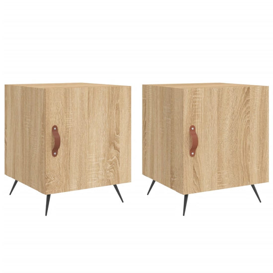 Nachtkastjes 2 st 40x40x50 cm bewerkt hout sonoma eikenkleurig MeubelReus