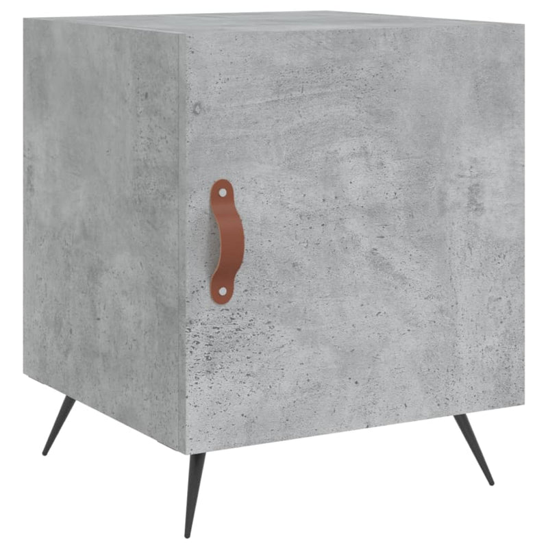 Nachtkastje 40x40x50 cm bewerkt hout betongrijs MeubelReus