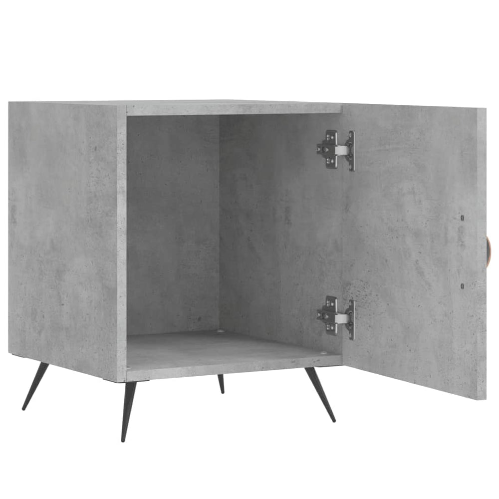 Nachtkastje 40x40x50 cm bewerkt hout betongrijs MeubelReus