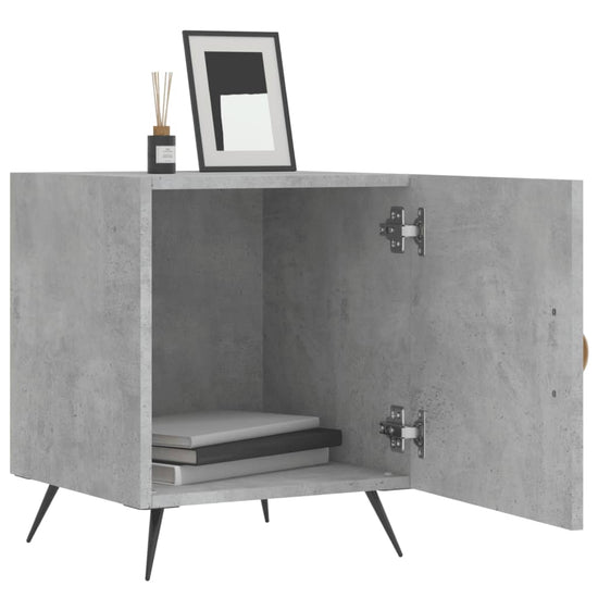 Nachtkastjes 2 st 40x40x50 cm bewerkt hout betongrijs MeubelReus