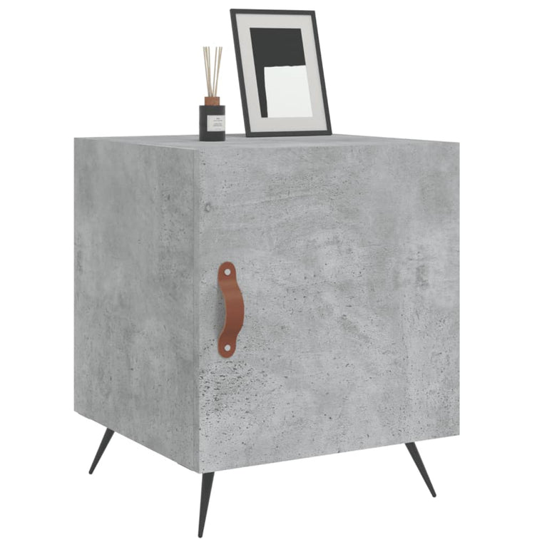 Nachtkastjes 2 st 40x40x50 cm bewerkt hout betongrijs MeubelReus
