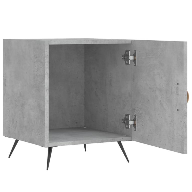 Nachtkastjes 2 st 40x40x50 cm bewerkt hout betongrijs MeubelReus