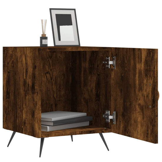 Nachtkastjes 2 st 40x40x50 cm bewerkt hout gerookt eikenkleurig MeubelReus