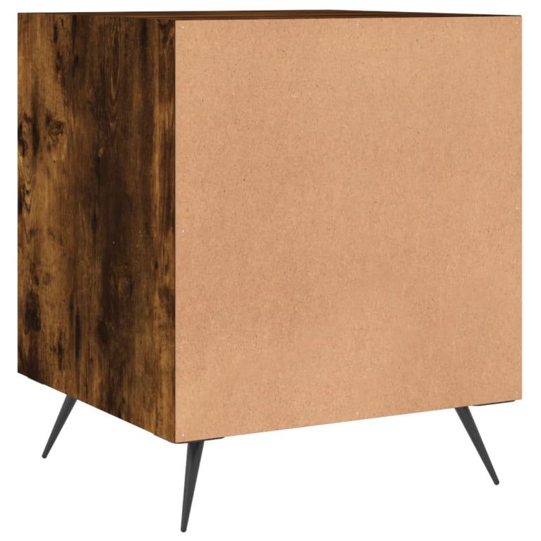 Nachtkastjes 2 st 40x40x50 cm bewerkt hout gerookt eikenkleurig MeubelReus