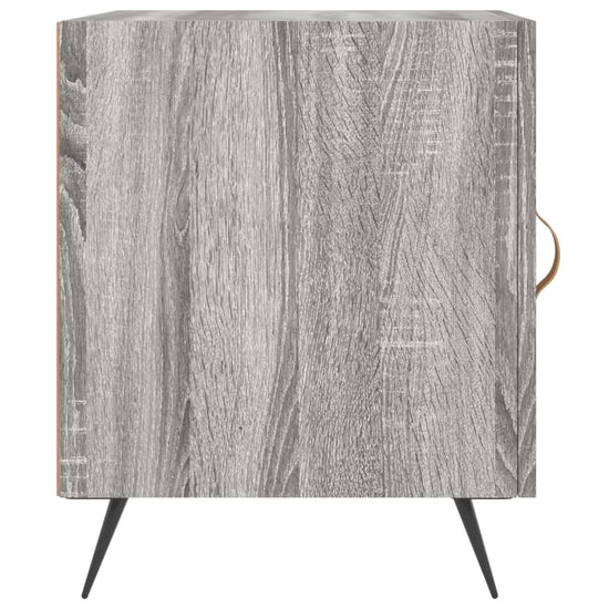 Nachtkastje 40x40x50 cm bewerkt hout grijs sonoma eikenkleurig MeubelReus