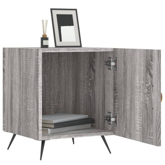 Nachtkastjes 2 st 40x40x50 cm bewerkt hout grijs sonoma eiken MeubelReus