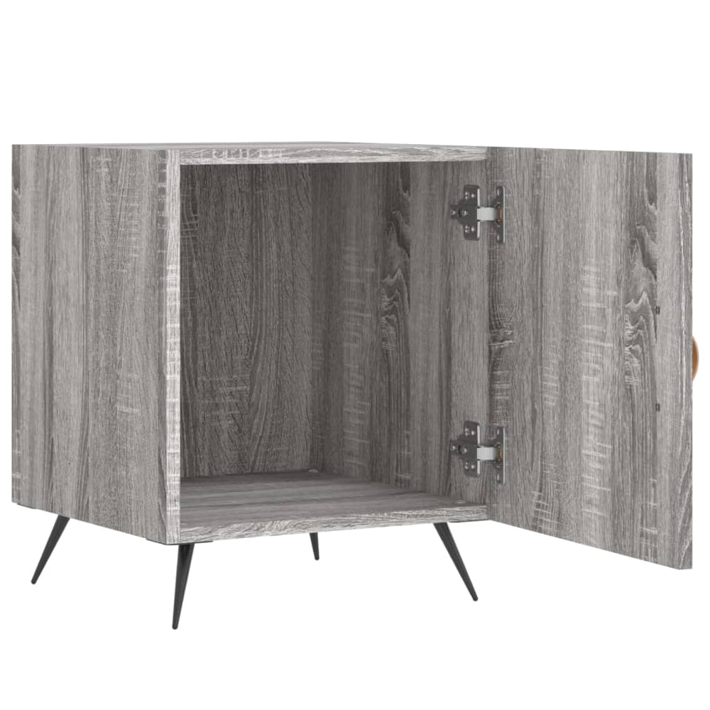 Nachtkastjes 2 st 40x40x50 cm bewerkt hout grijs sonoma eiken MeubelReus