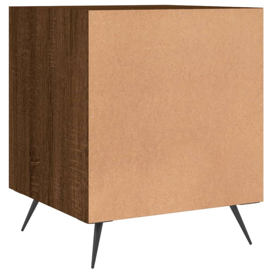 Nachtkastje 40x40x50 cm bewerkt hout bruin eikenkleur MeubelReus