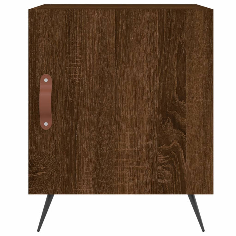 Nachtkastjes 2 st 40x40x50 cm bewerkt hout bruin eikenkleur MeubelReus