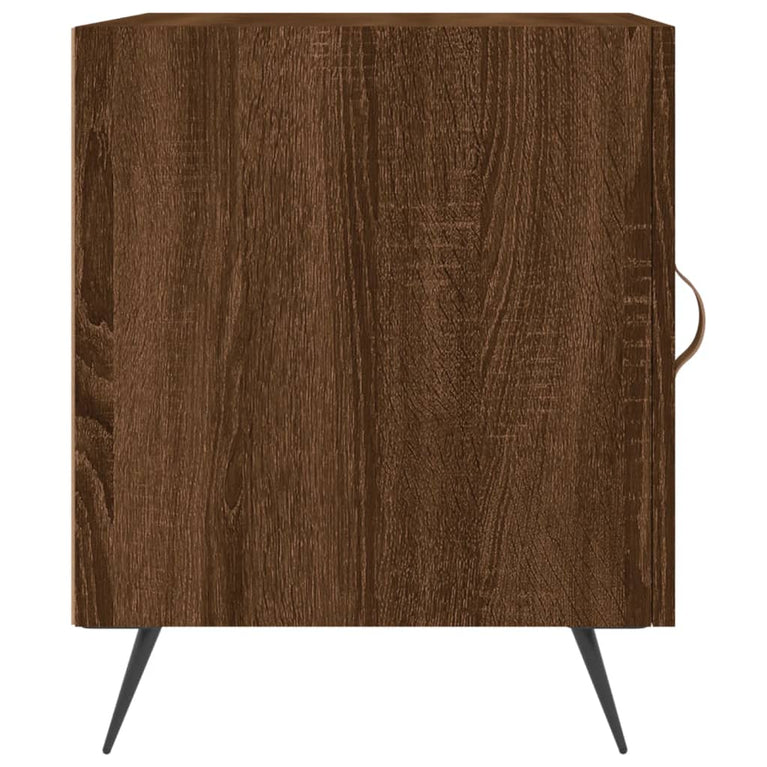 Nachtkastjes 2 st 40x40x50 cm bewerkt hout bruin eikenkleur MeubelReus