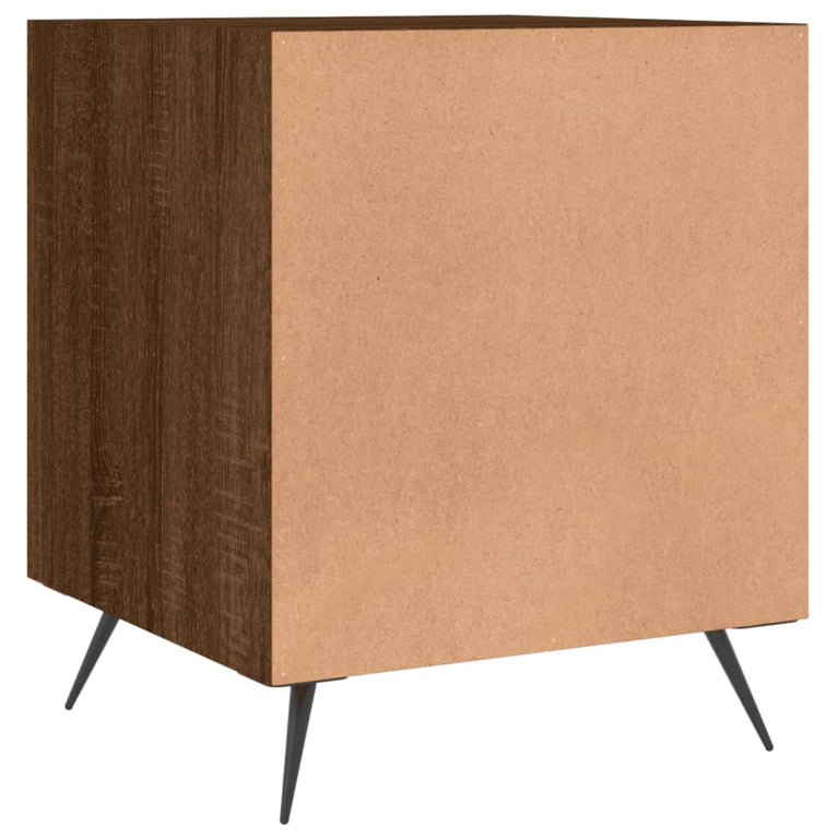 Nachtkastjes 2 st 40x40x50 cm bewerkt hout bruin eikenkleur MeubelReus