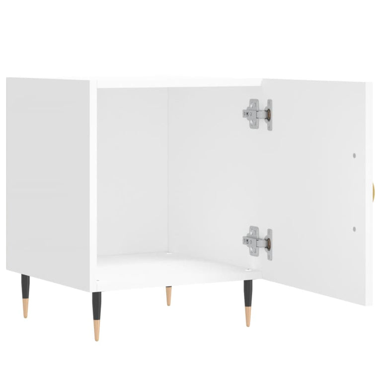 Nachtkastjes 2 st 40x40x50 cm bewerkt hout wit MeubelReus