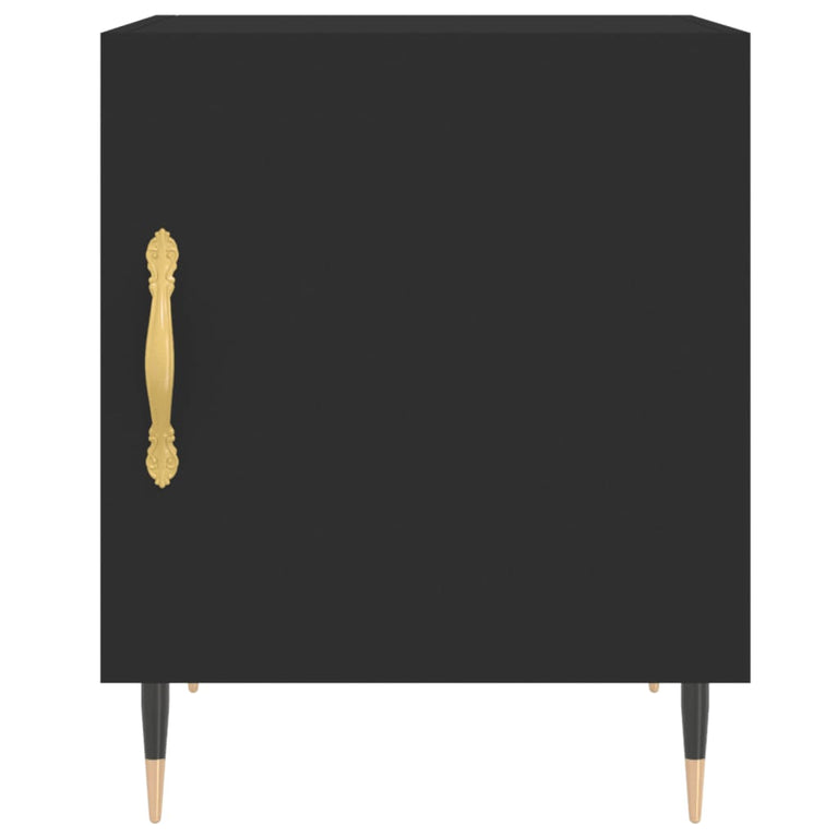Nachtkastjes 2 st 40x40x50 cm bewerkt hout zwart MeubelReus