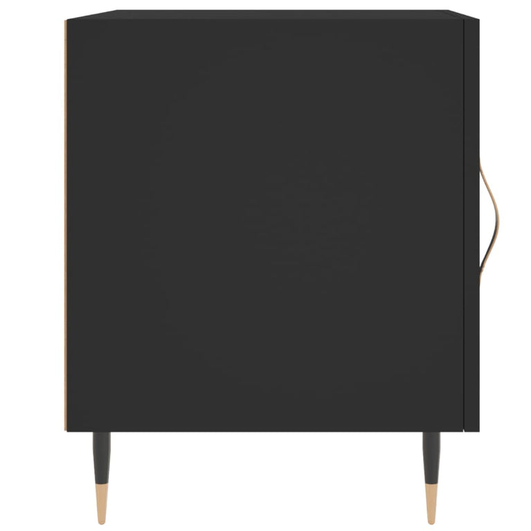 Nachtkastjes 2 st 40x40x50 cm bewerkt hout zwart MeubelReus
