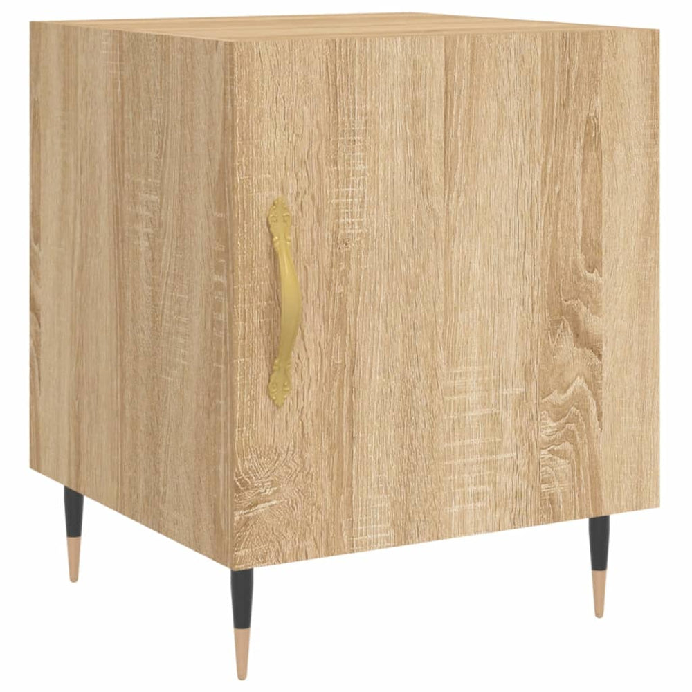 Nachtkastje 40x40x50 cm bewerkt hout sonoma eikenkleurig MeubelReus
