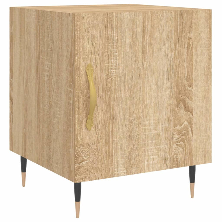 Nachtkastje 40x40x50 cm bewerkt hout sonoma eikenkleurig MeubelReus