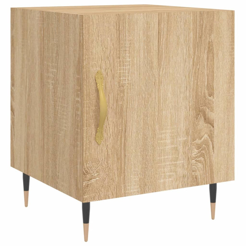 Nachtkastje 40x40x50 cm bewerkt hout sonoma eikenkleurig MeubelReus