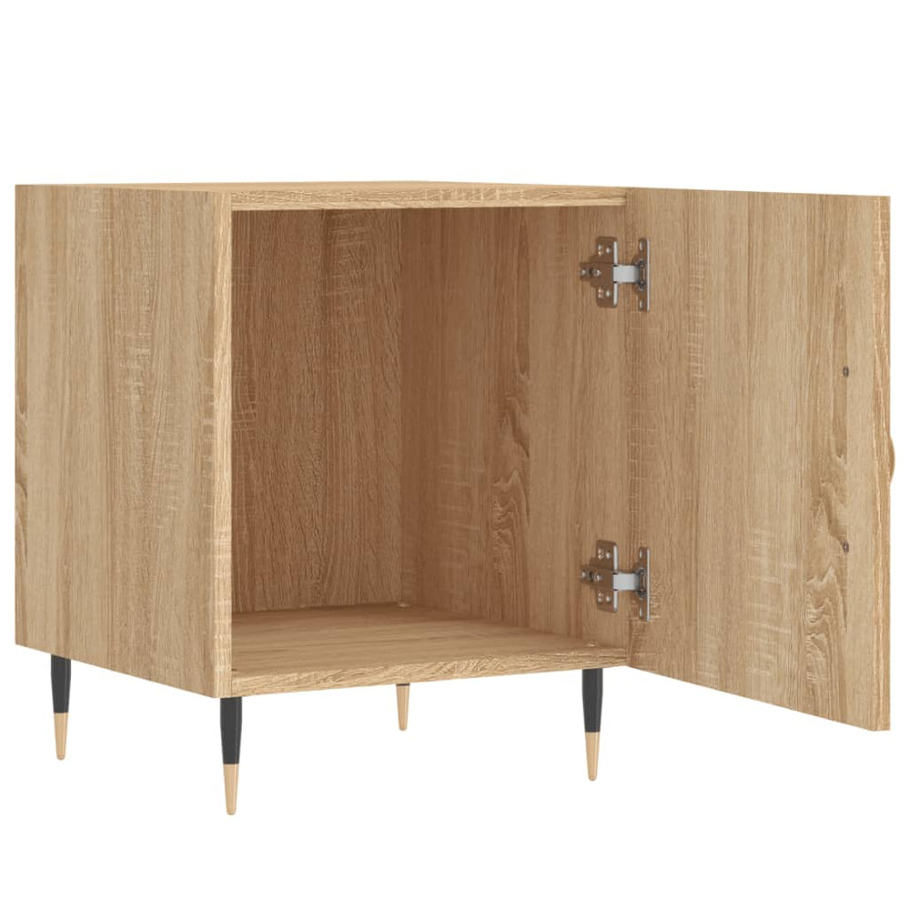 Nachtkastje 40x40x50 cm bewerkt hout sonoma eikenkleurig MeubelReus