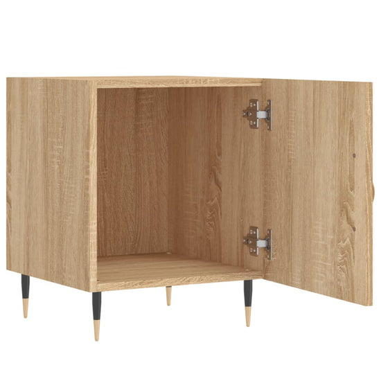 Nachtkastje 40x40x50 cm bewerkt hout sonoma eikenkleurig MeubelReus