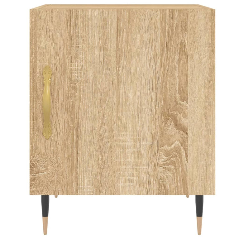 Nachtkastje 40x40x50 cm bewerkt hout sonoma eikenkleurig MeubelReus