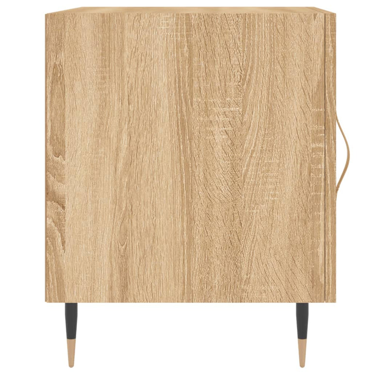Nachtkastje 40x40x50 cm bewerkt hout sonoma eikenkleurig MeubelReus