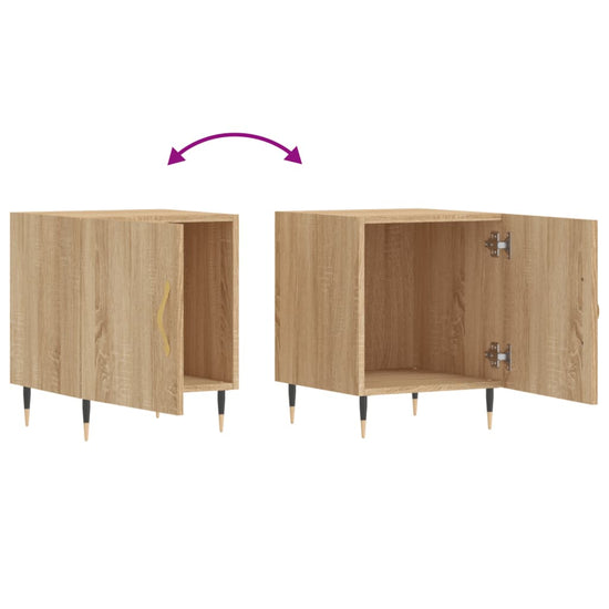 Nachtkastje 40x40x50 cm bewerkt hout sonoma eikenkleurig MeubelReus