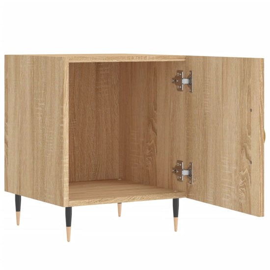 Nachtkastjes 2 st 40x40x50 cm bewerkt hout sonoma eikenkleurig MeubelReus