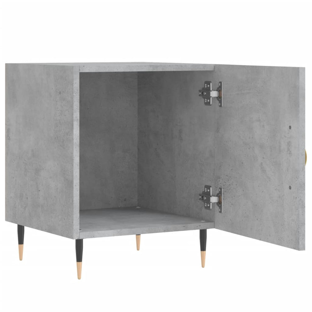 Nachtkastje 40x40x50 cm bewerkt hout betongrijs MeubelReus