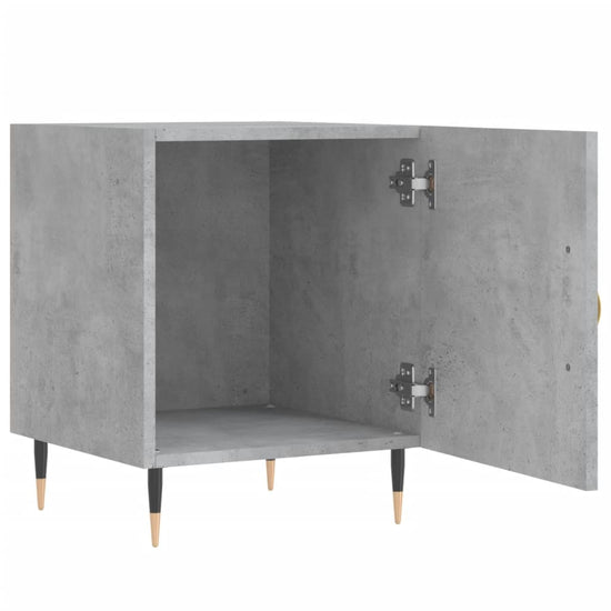 Nachtkastje 40x40x50 cm bewerkt hout betongrijs MeubelReus