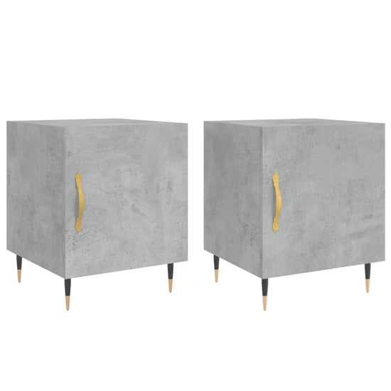 Nachtkastjes 2 st 40x40x50 cm bewerkt hout betongrijs MeubelReus