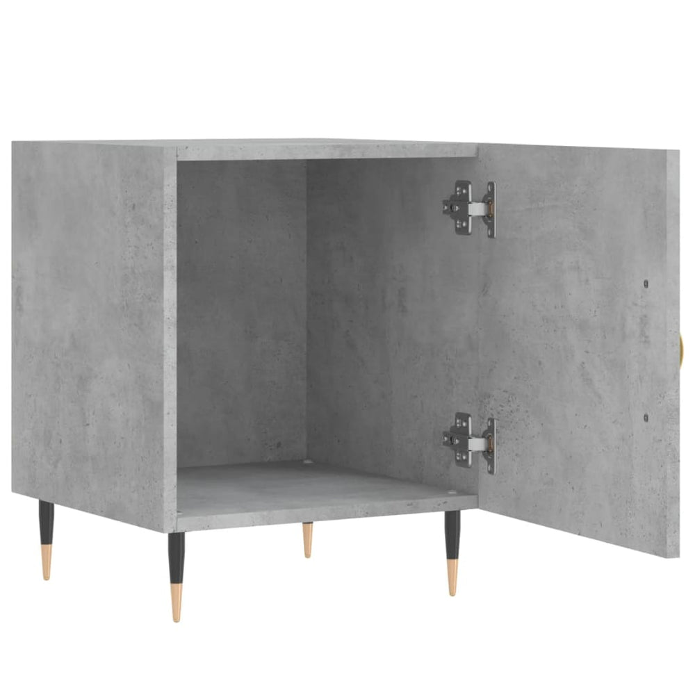 Nachtkastjes 2 st 40x40x50 cm bewerkt hout betongrijs MeubelReus