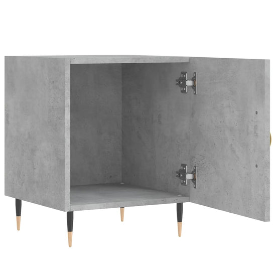 Nachtkastjes 2 st 40x40x50 cm bewerkt hout betongrijs MeubelReus
