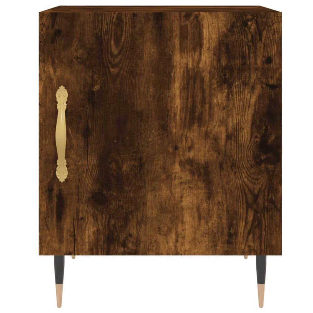 Nachtkastjes 2 st 40x40x50 cm bewerkt hout gerookt eikenkleurig MeubelReus