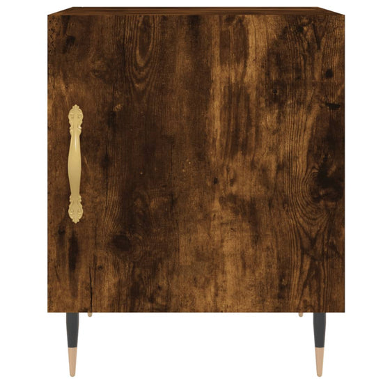 Nachtkastjes 2 st 40x40x50 cm bewerkt hout gerookt eikenkleurig MeubelReus