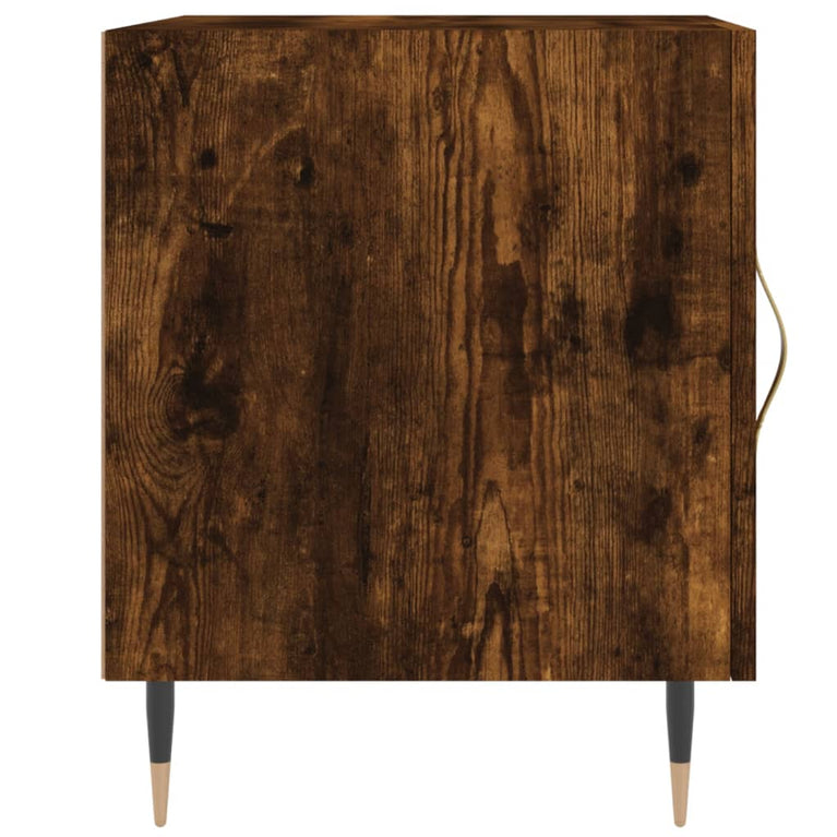 Nachtkastjes 2 st 40x40x50 cm bewerkt hout gerookt eikenkleurig MeubelReus