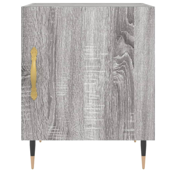 Nachtkastje 40x40x50 cm bewerkt hout grijs sonoma eikenkleurig MeubelReus