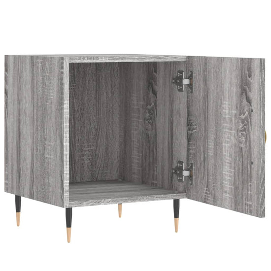 Nachtkastjes 2 st 40x40x50 cm bewerkt hout grijs sonoma eiken MeubelReus