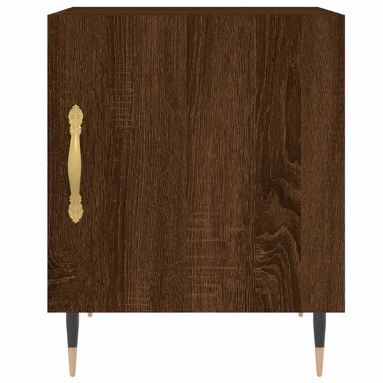 Nachtkastjes 2 st 40x40x50 cm bewerkt hout bruin eikenkleur MeubelReus