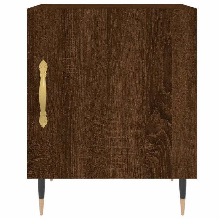 Nachtkastjes 2 st 40x40x50 cm bewerkt hout bruin eikenkleur MeubelReus