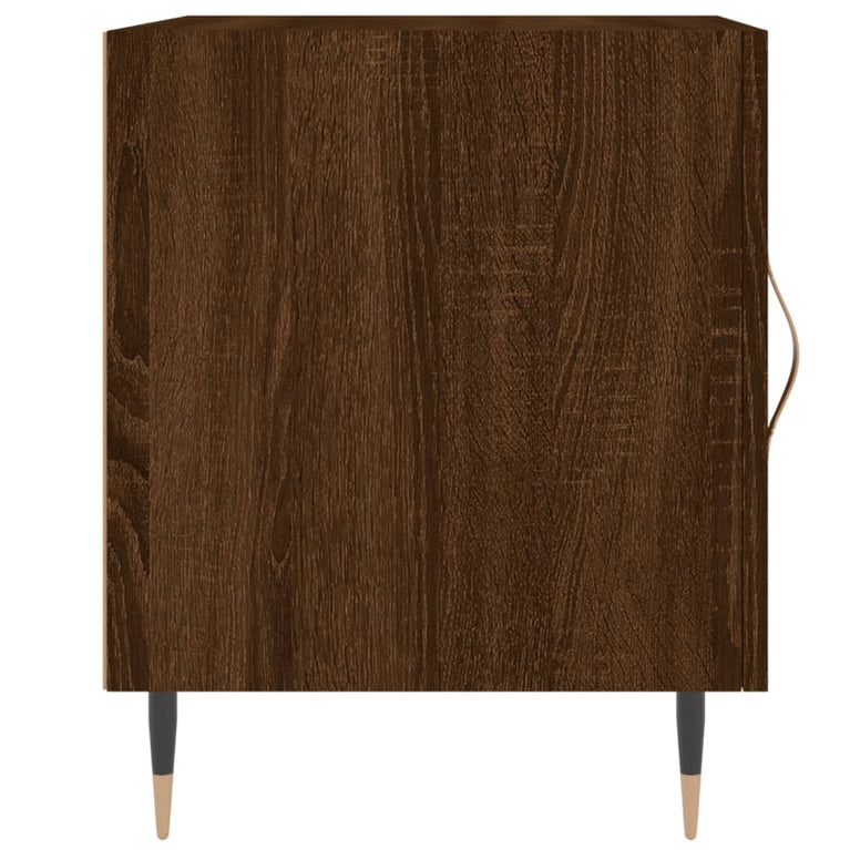 Nachtkastjes 2 st 40x40x50 cm bewerkt hout bruin eikenkleur MeubelReus