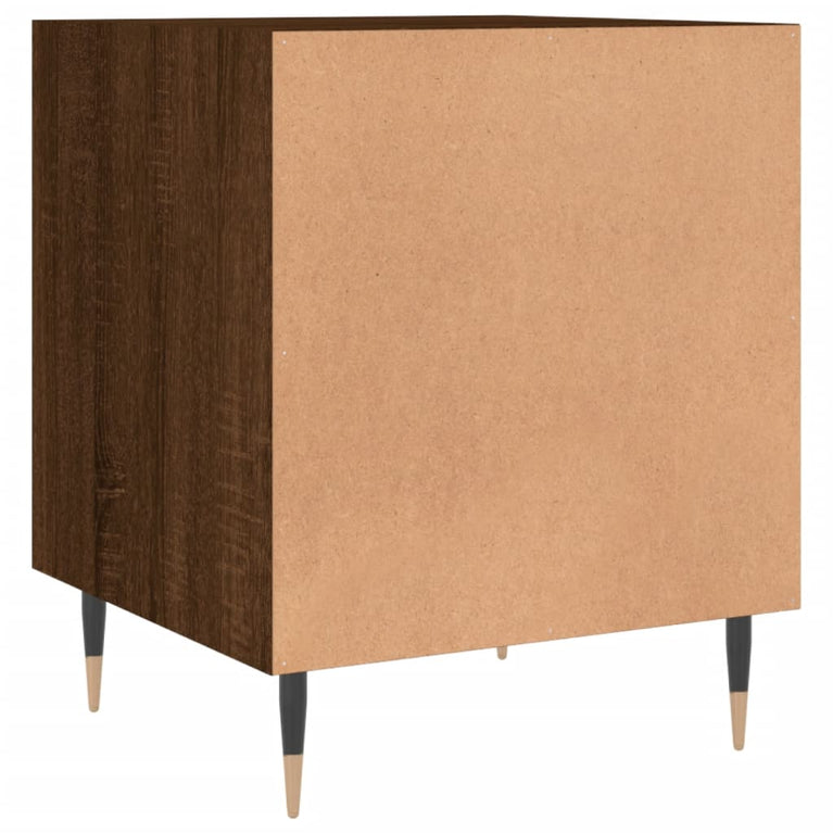 Nachtkastjes 2 st 40x40x50 cm bewerkt hout bruin eikenkleur MeubelReus