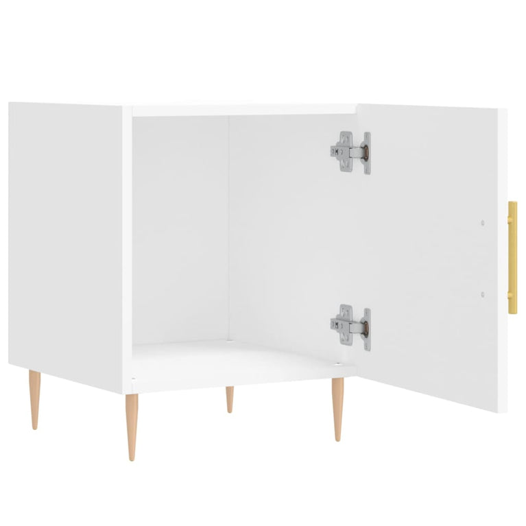 Nachtkastjes 2 st 40x40x50 cm bewerkt hout wit MeubelReus